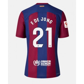 Barcelona Frenkie de Jong #21 Koszulka Podstawowych Kobiety 2023-24 Krótki Rękaw